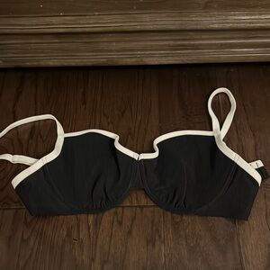 Black and White Women's swim top